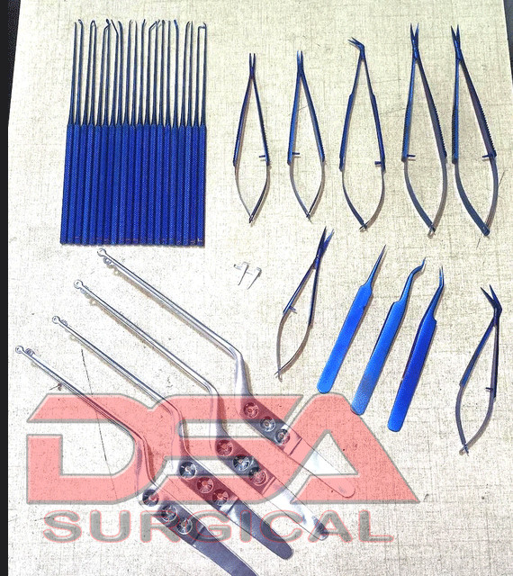 Kamiyama Micro Neuro Surgery Instrument Set Of 36 Pcs Surgical Instruments