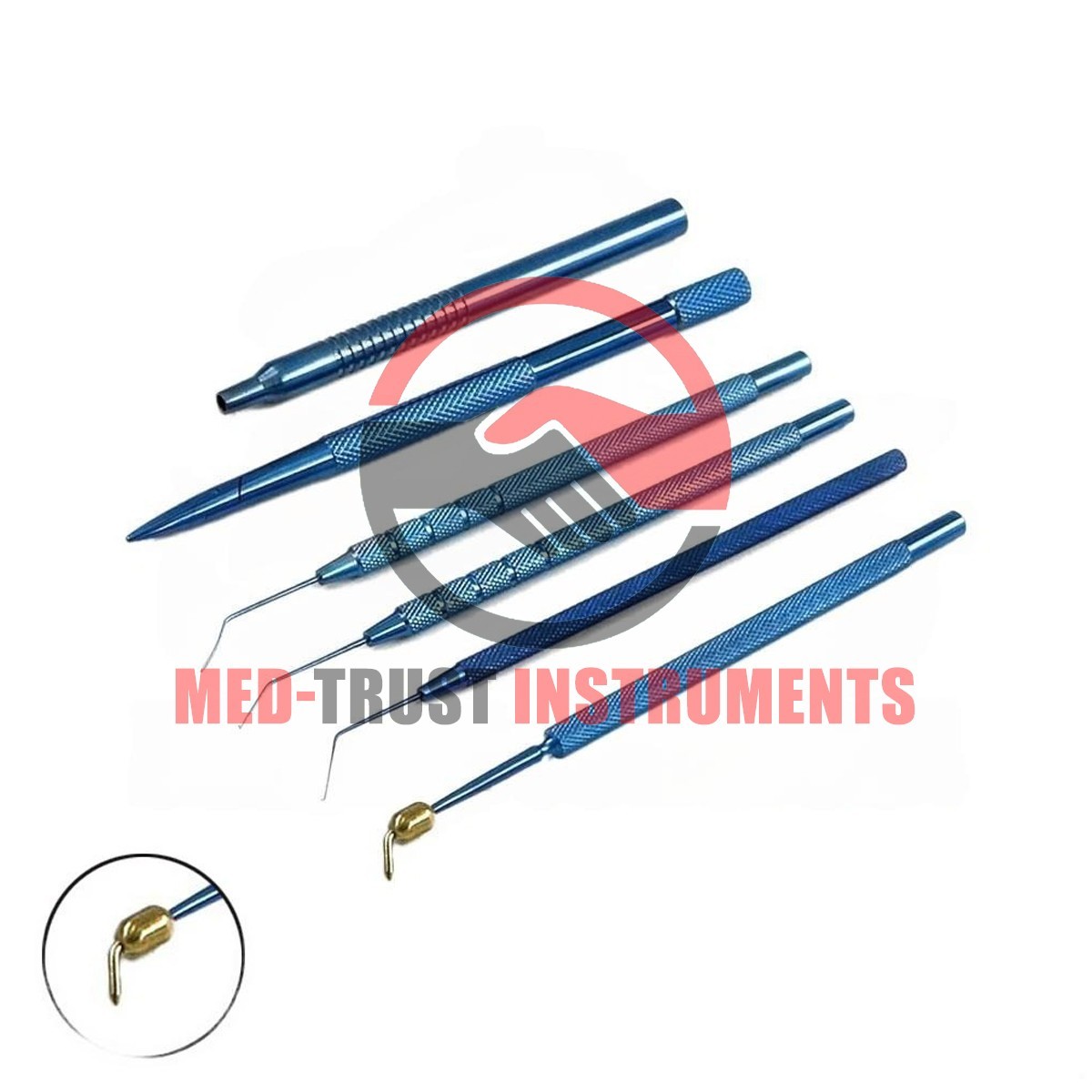 21 PCS Titanium Eye Cataract Ophthalmic Surgical Instruments Set With Case Box