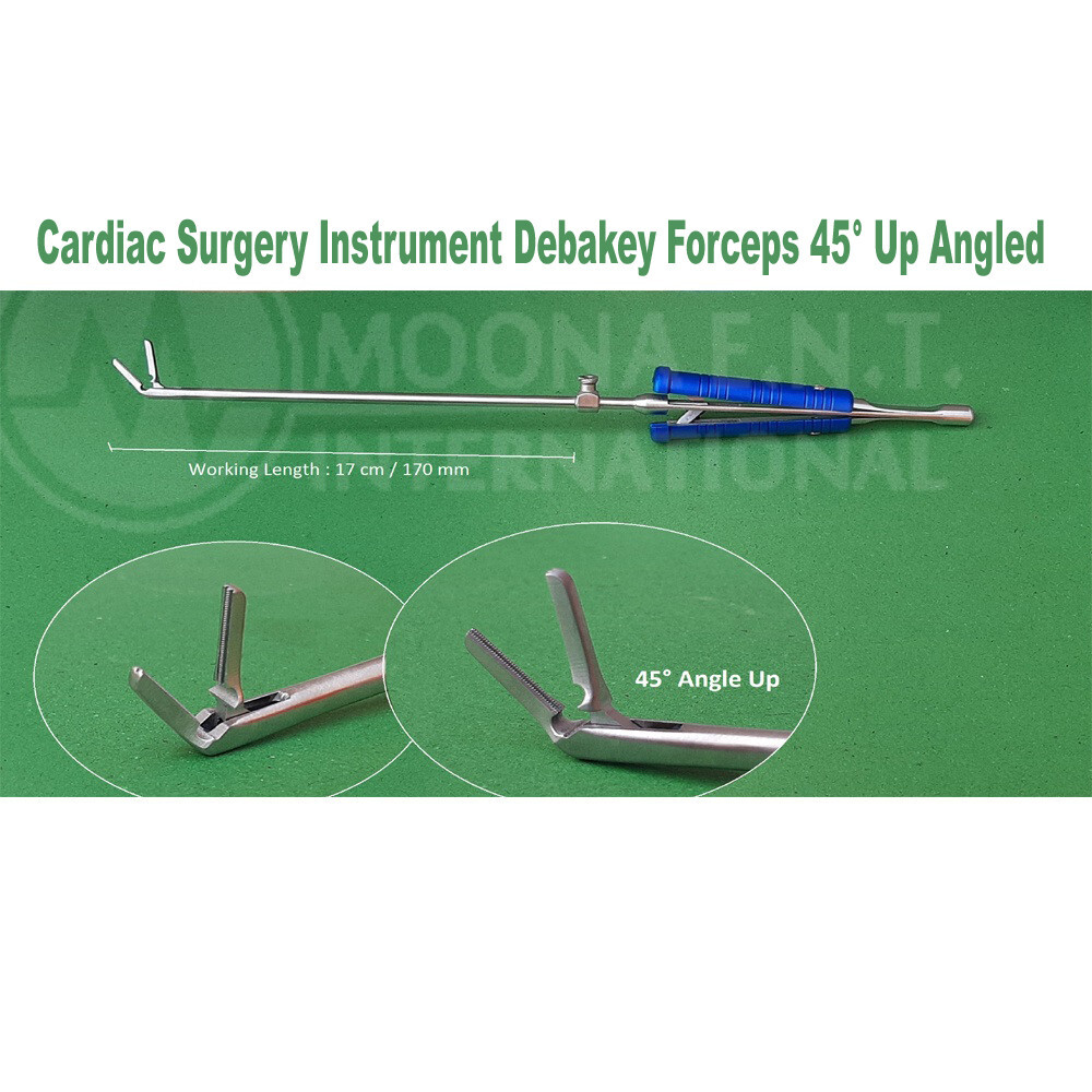 Basic Valve XS Surgery Instruments Cardiac Surgery Debakey Forcep 45° Up Angled