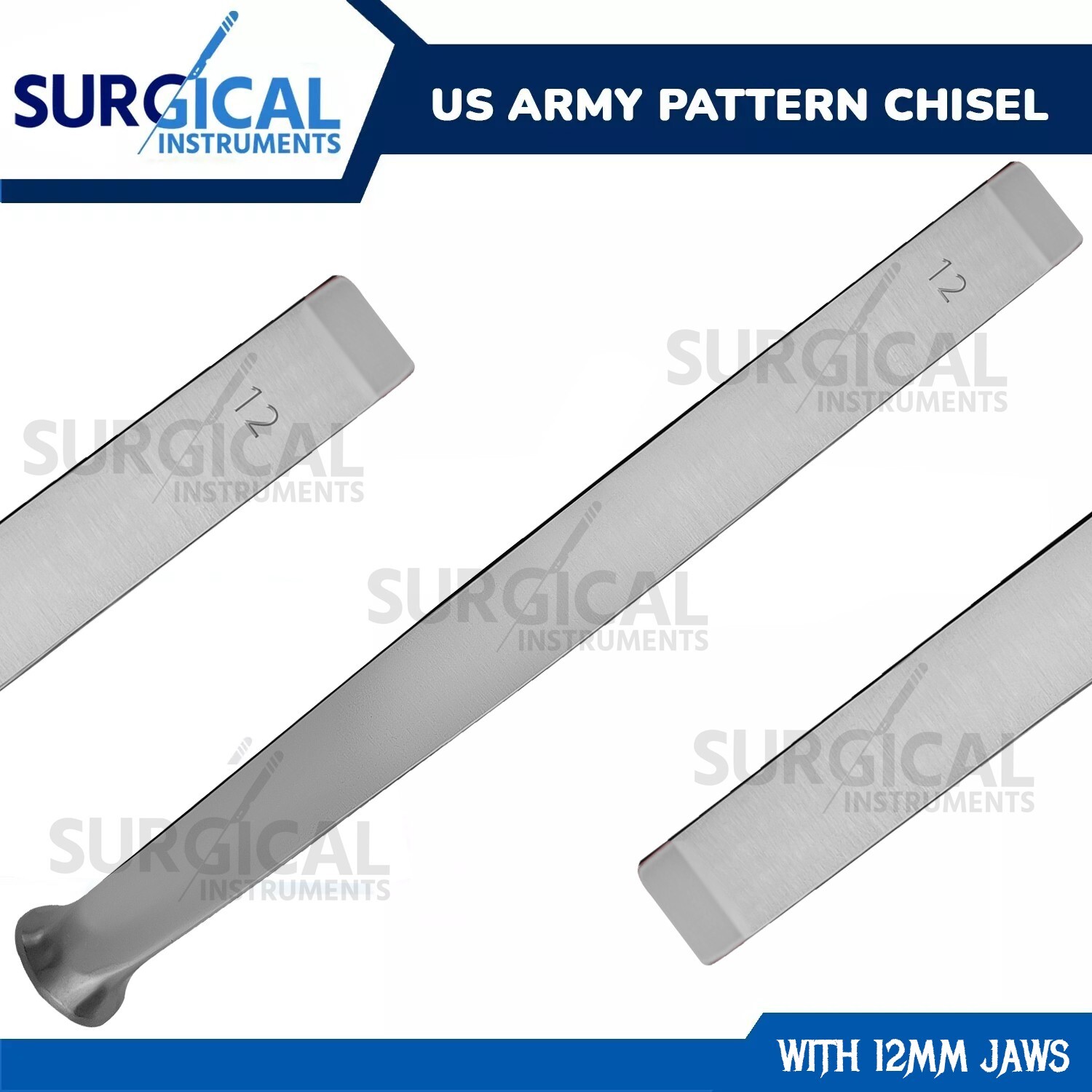 US Army Pattern Chisel Orthopedic Surgical Veterinary 12mm German Grade
