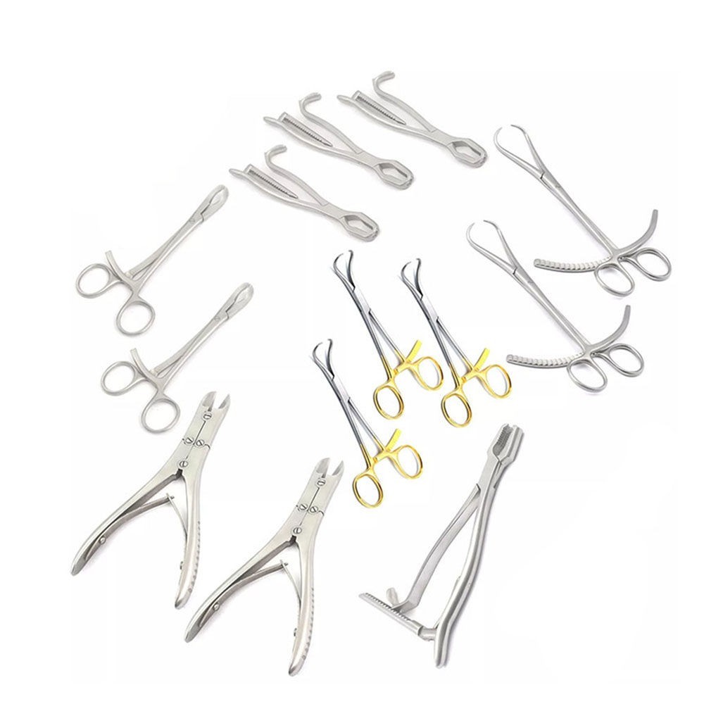13 Pcs Orthopedic Instrument Set Stainless Steel Reusable Surgical Clinic Kit