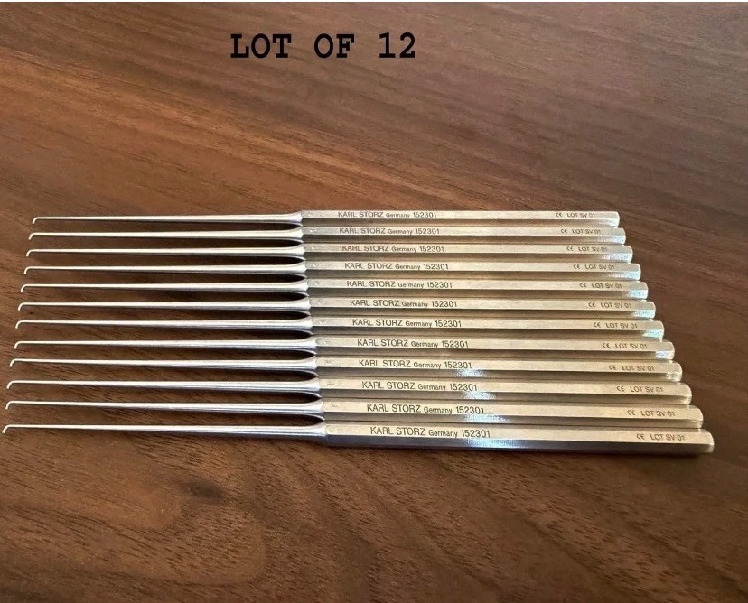 Original Karl Storz Germany 152301 Lot Of 12 Pcs ENT Micro Hook Instruments