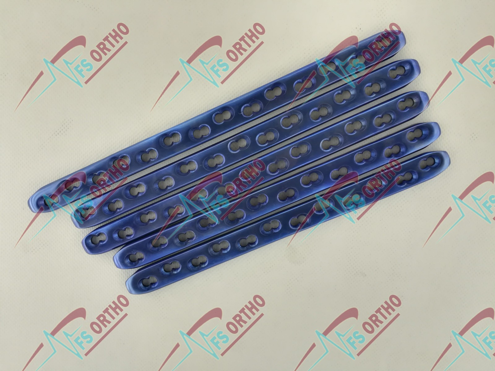 Locking 5mm Broad Plate 12 to 24 Holes & 5mm LCP screw(54 Pcs) Titanium G5