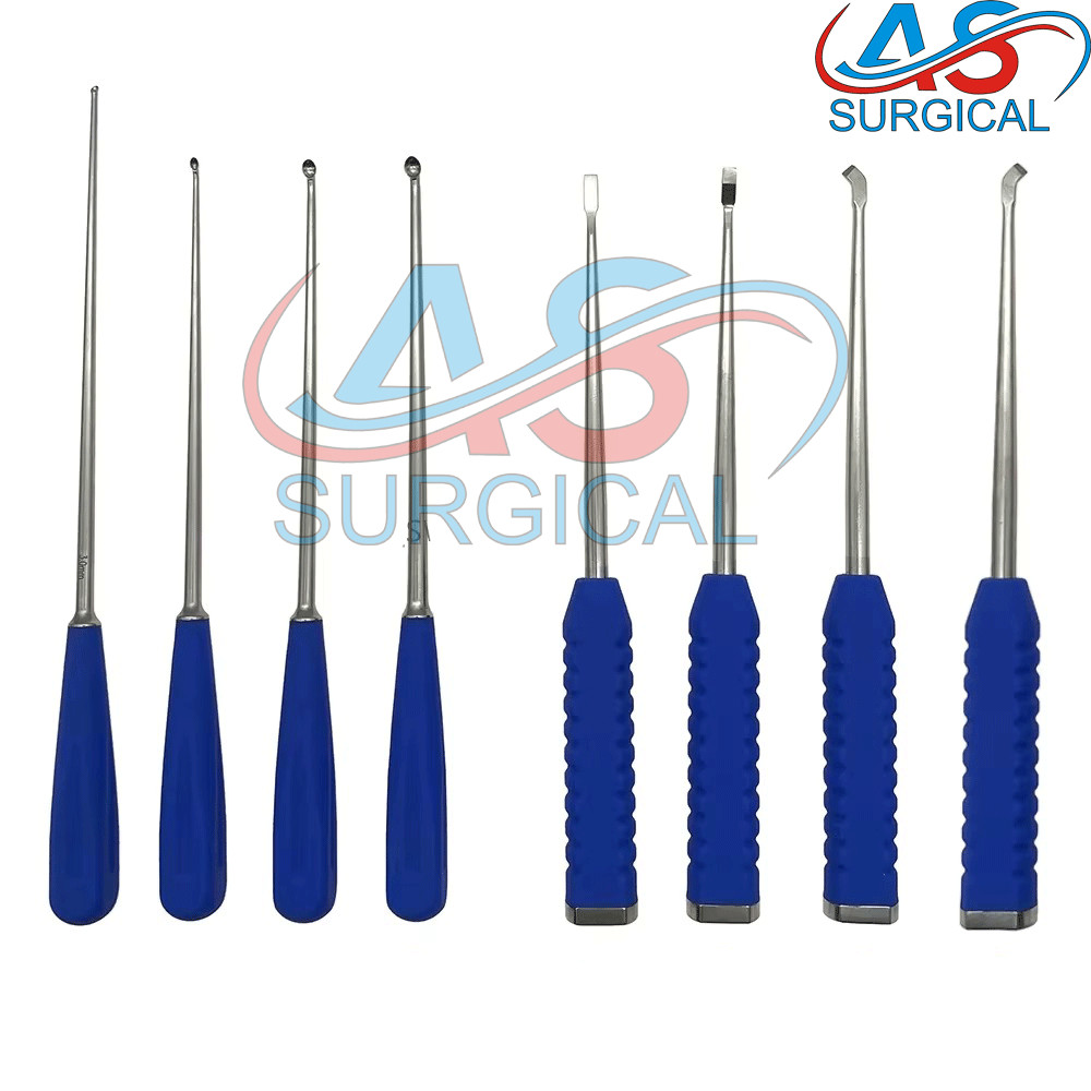 Bone Curettes & Retractor Set for Spine Surgery Orthopedic Instruments 8Pcs