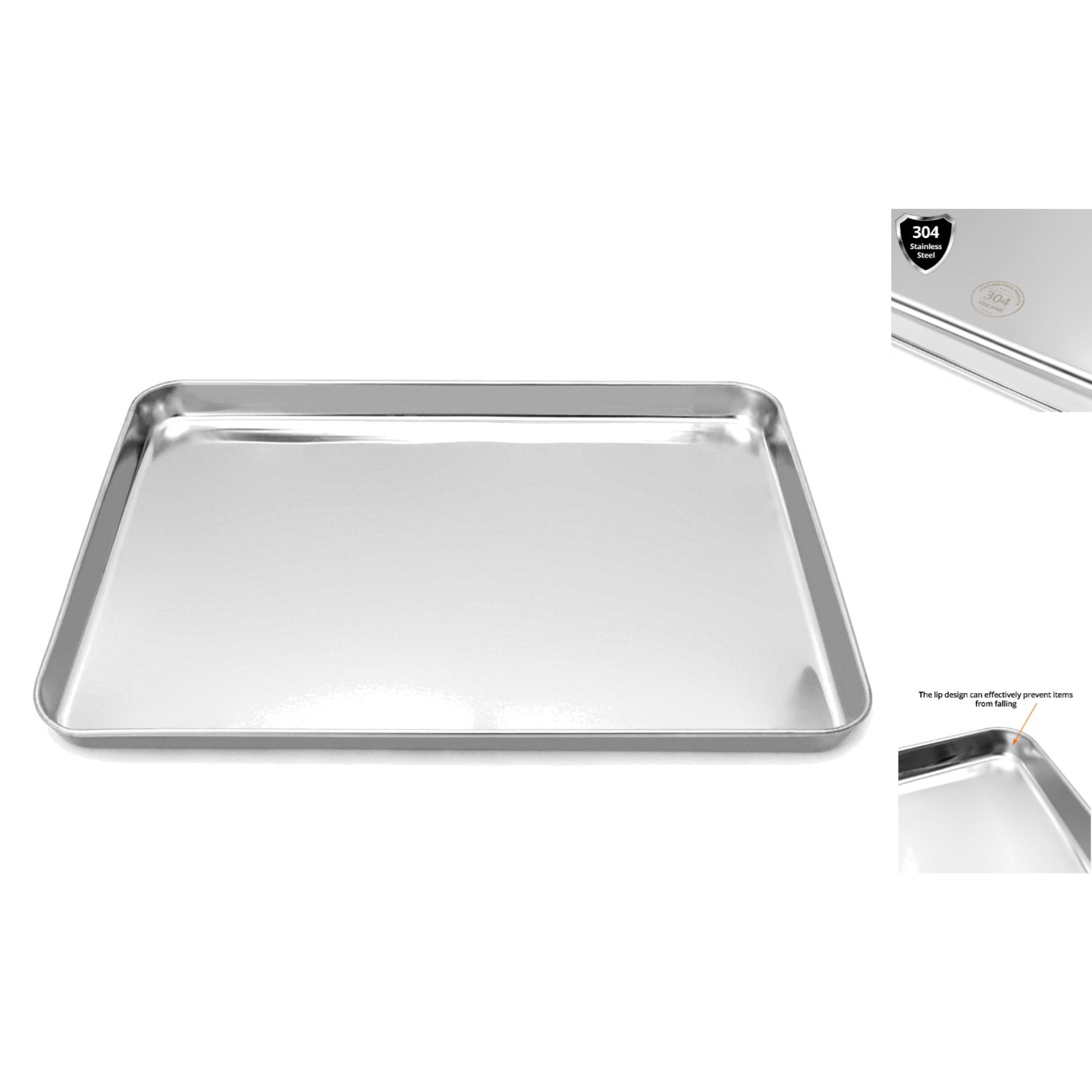 Durable Stainless Steel Surgical Tray – 15 3/4″x11-13/16″ for Versatile Use