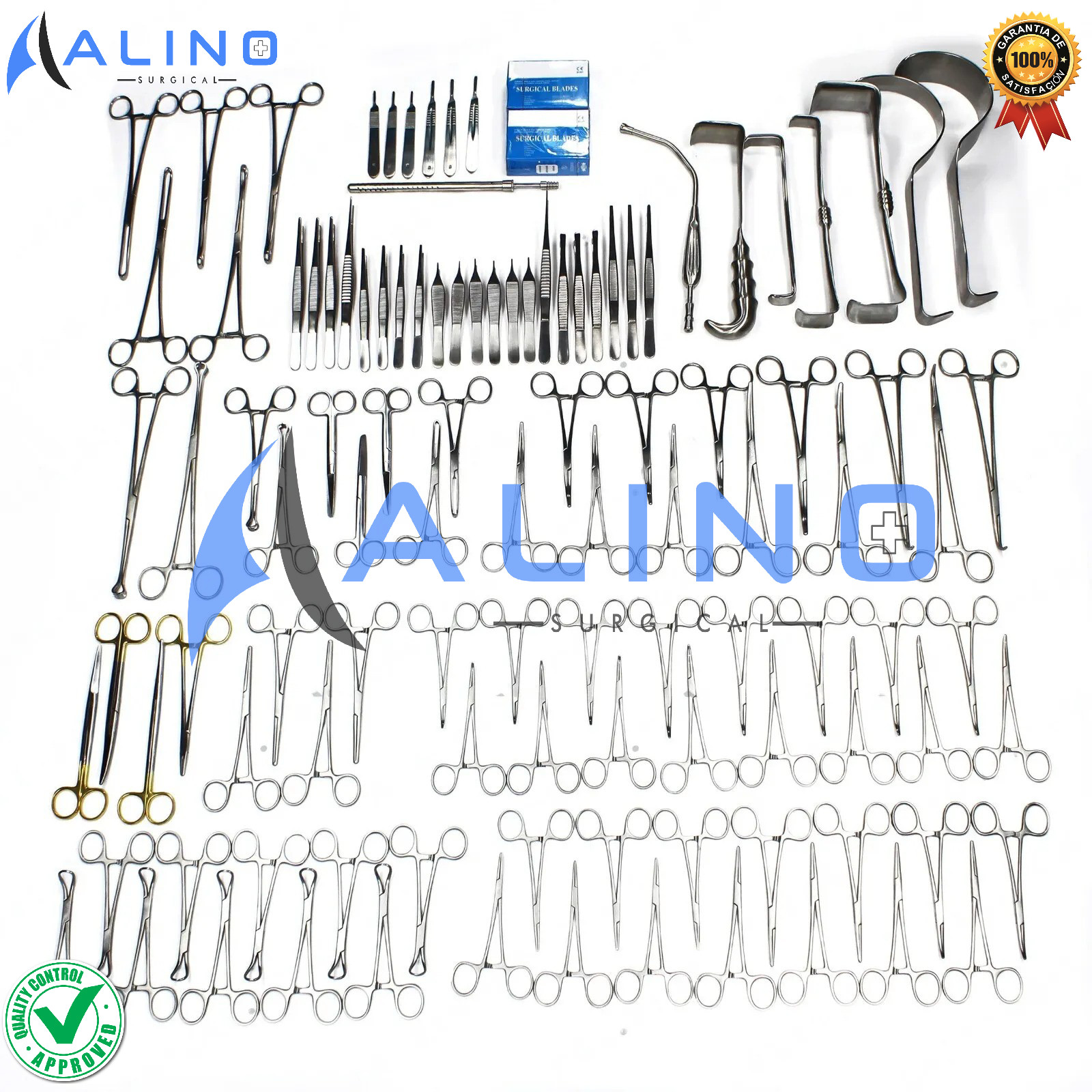 108-Pcs Set Laparotomy Instruments MedicalSurgical Abdominal Surgery Kit