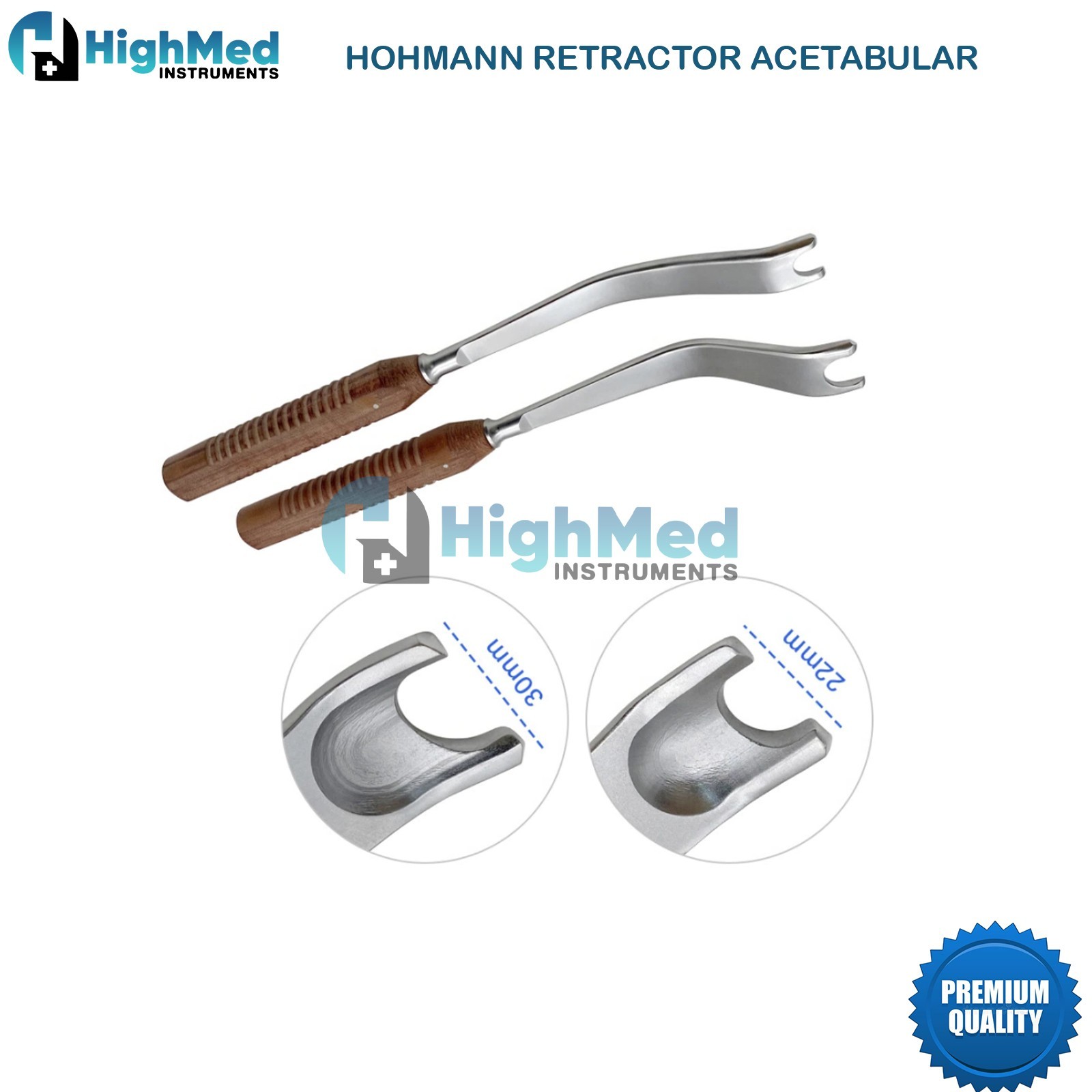 Hohmann Retractor Acetabular orthopedic surgical instrument Femur bone prying