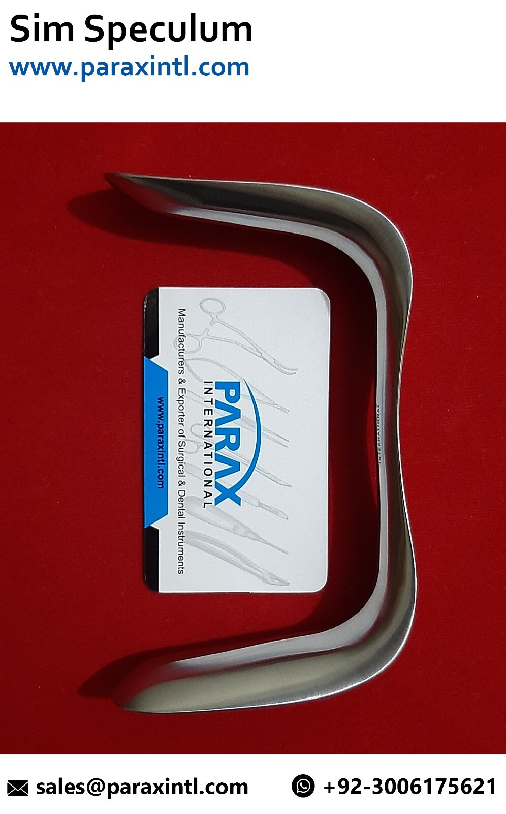 PARAX Sims Vaginal Speculum – (Medium) Gynecology Surgical OB/GYN Instruments