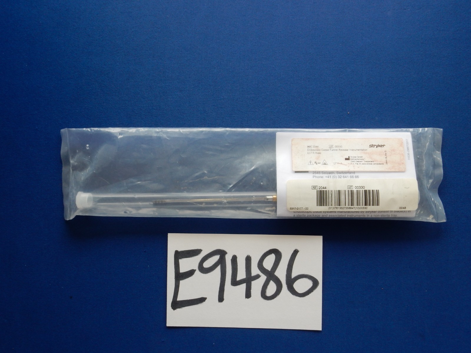 Stryker 2044 Endoscopic Carpal Tunnel Release Instrumentation ECTR Rasp