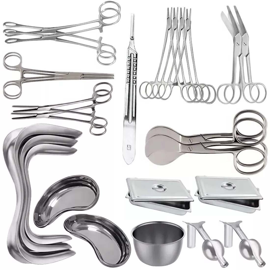 German Grade Basic Delivery New Set 25 Pcs Gynecology Surgical Instruments