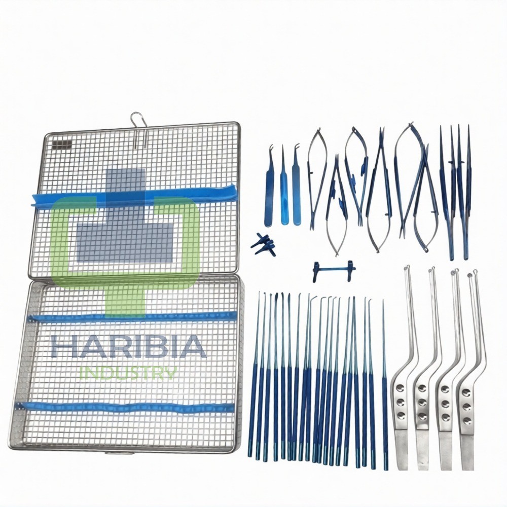 Micro surgery instruments set Neuro Surgical Titanium coated Instrument