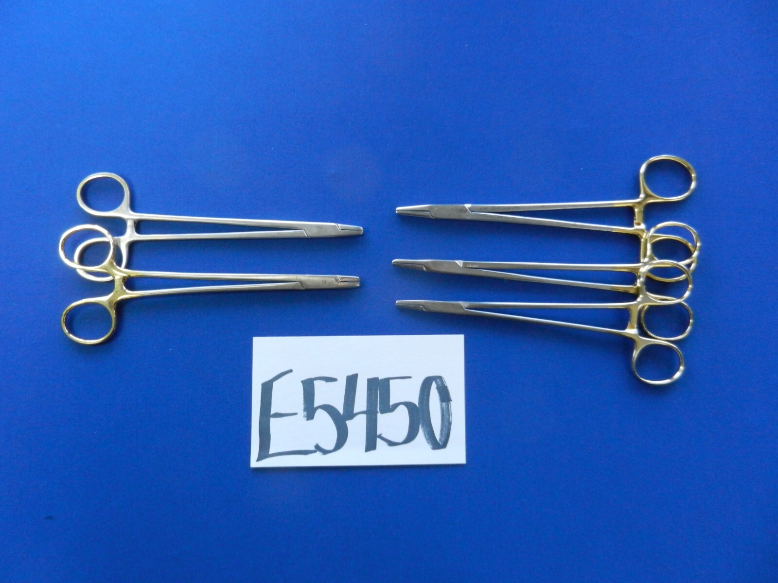 E5450 Jarit Pilling Weck Lot of 5 Straight Needle Holders Approx 17-18.5cm Long