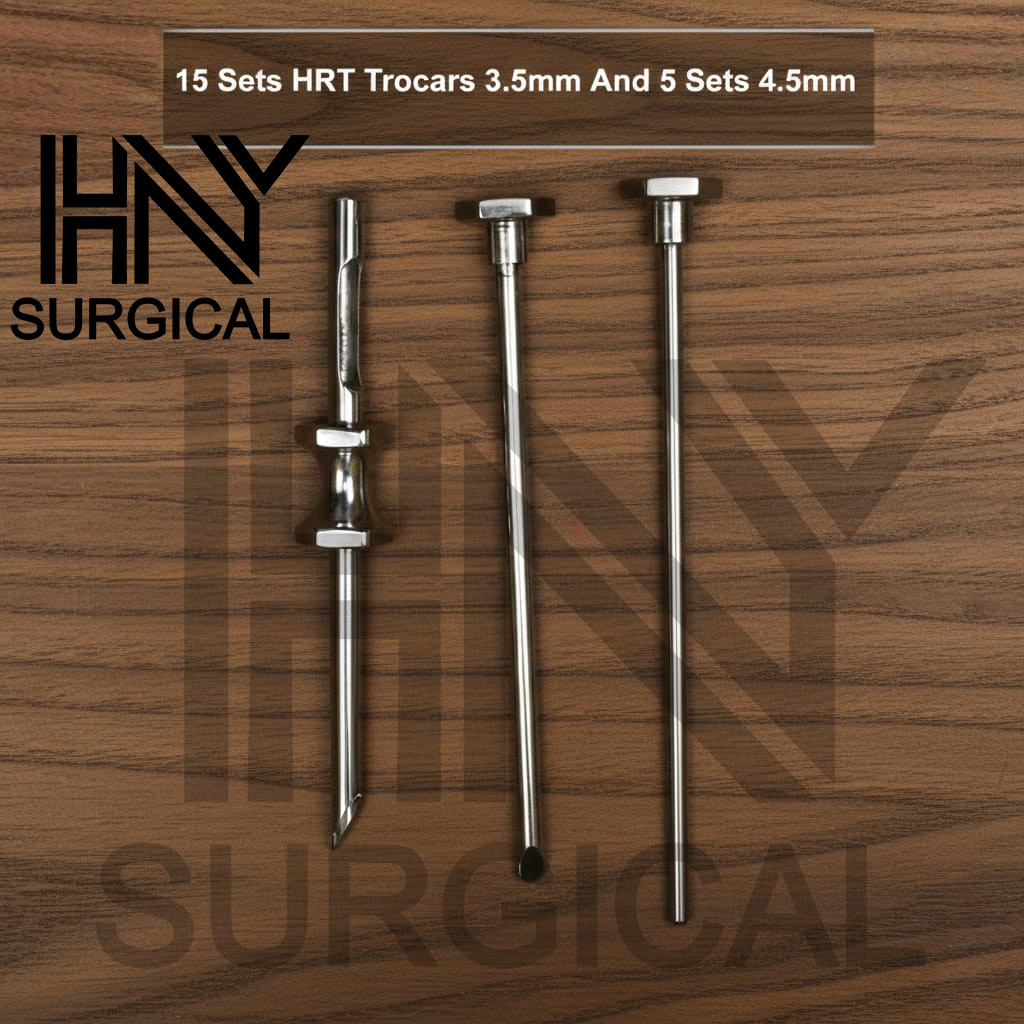15 Sets HRT Trocars 3.5mm And 5 Sets 4.5mm High Quality Stainless Steel