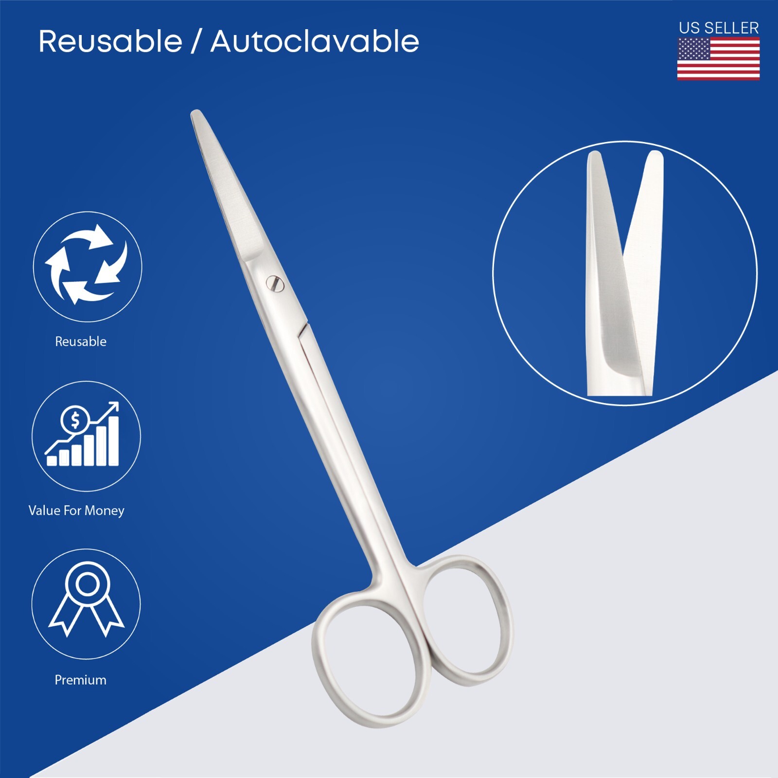 Surgical Operating Mayo Scissor Straight 15 cm Premium Surgical Instruments