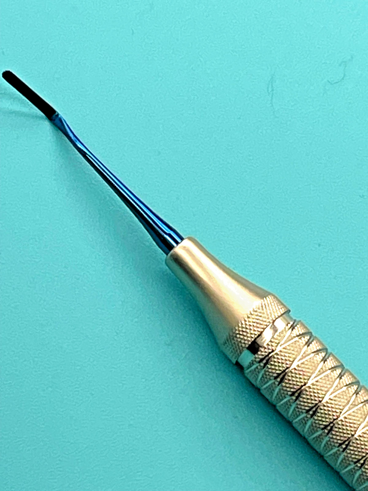 Set of 3 Dental Plastic Filling Instruments PFI M12 T, Titanium Blue Coated Tips