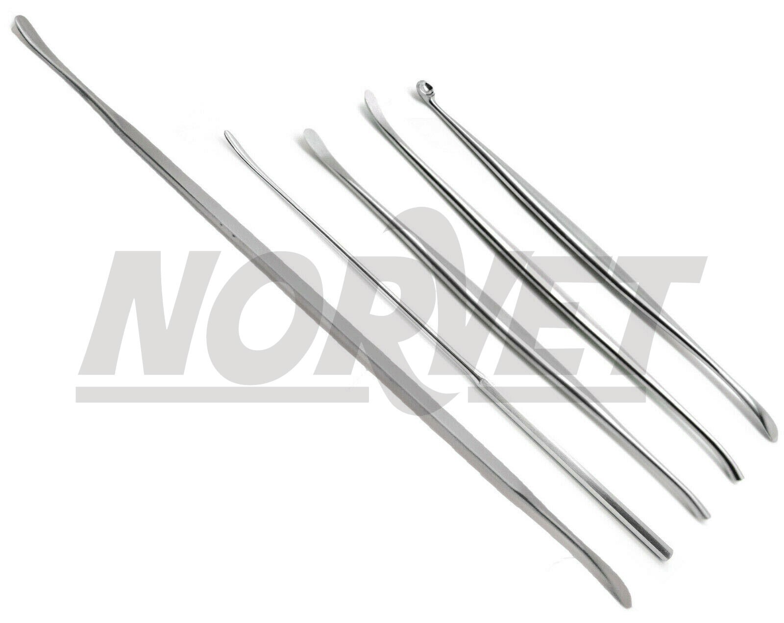 Norvet 5 Pcs Set Penfield Dissectors No. 1, 2, 3, 4, 5 Neuro Spine Instruments