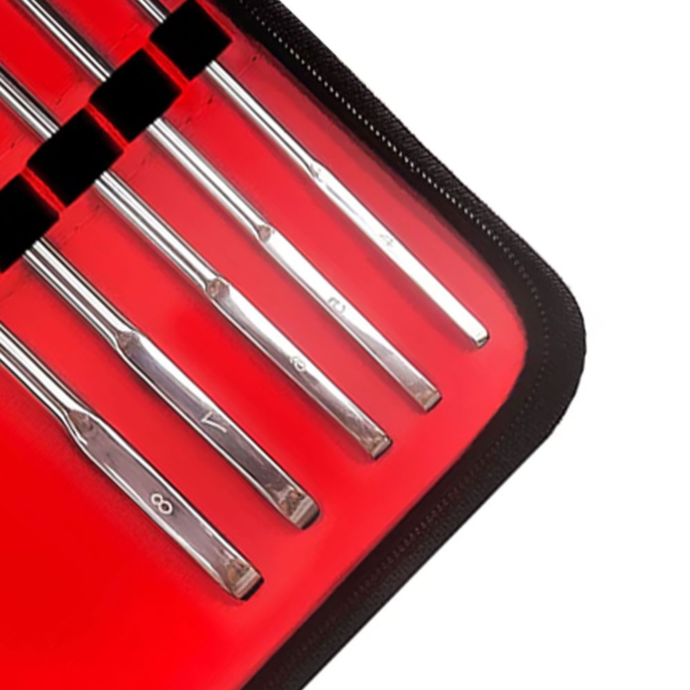 Hegar Uterine Dilator Set, 14-Piece Single Ended (4mm To 17mm) Dilators By Inzee