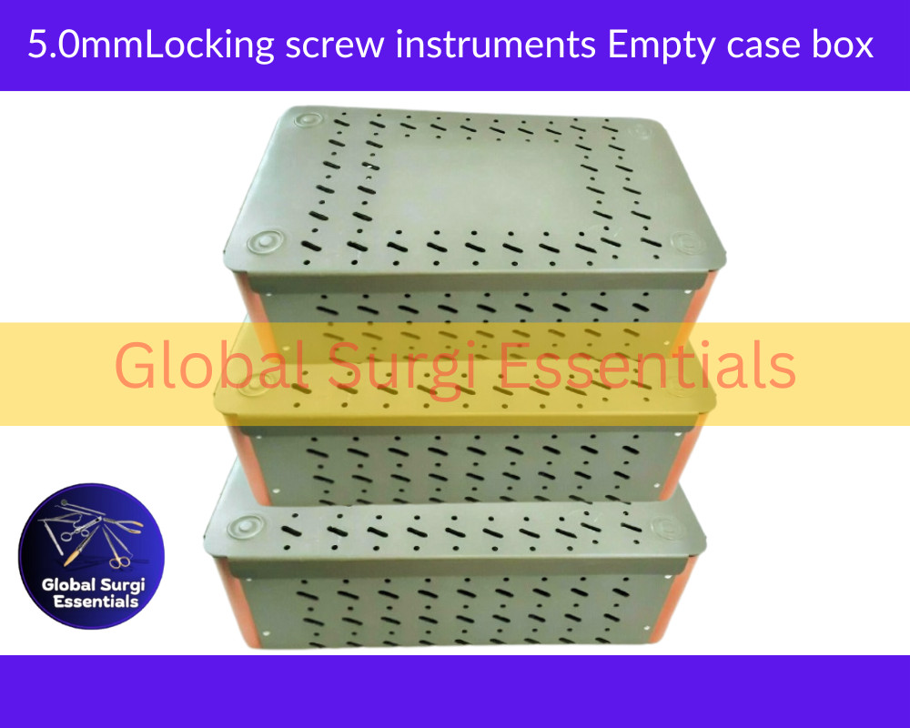 Orthopedic 5.0mm Locking Screw Instrument Tray –Aluminum Empty Surgical Case Box