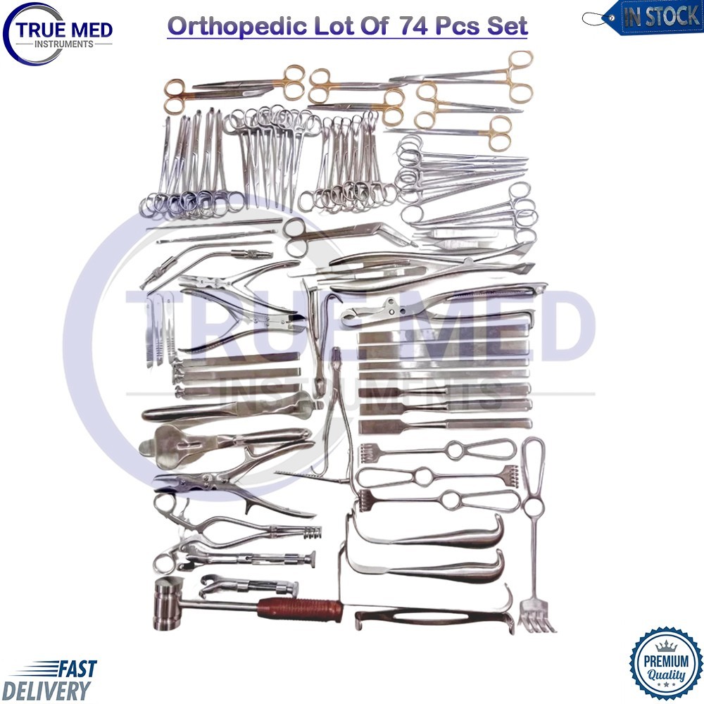 Basic Major Orthopedic Lot Of 74 Pcs Set Surgical Instruments