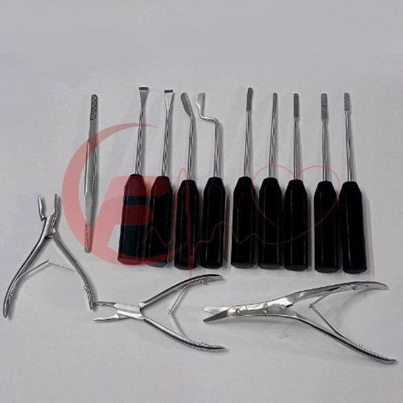 Plastic Surgery Rhinoplasty Preservation Instruments Kit–13 Pcs Stainless Steel