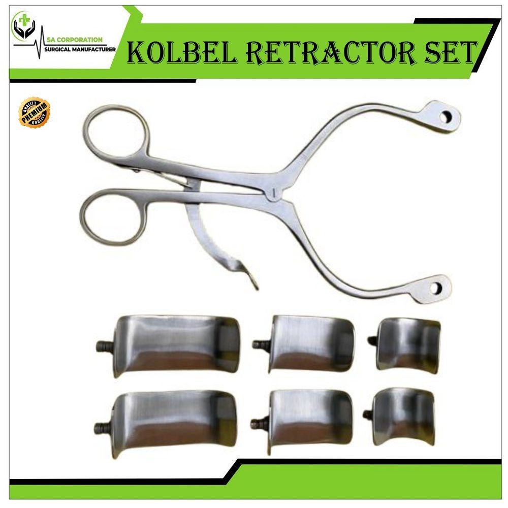 Kolbel Complete Retractor Set With 6 Blades, Shoulder Retractor German Surgical