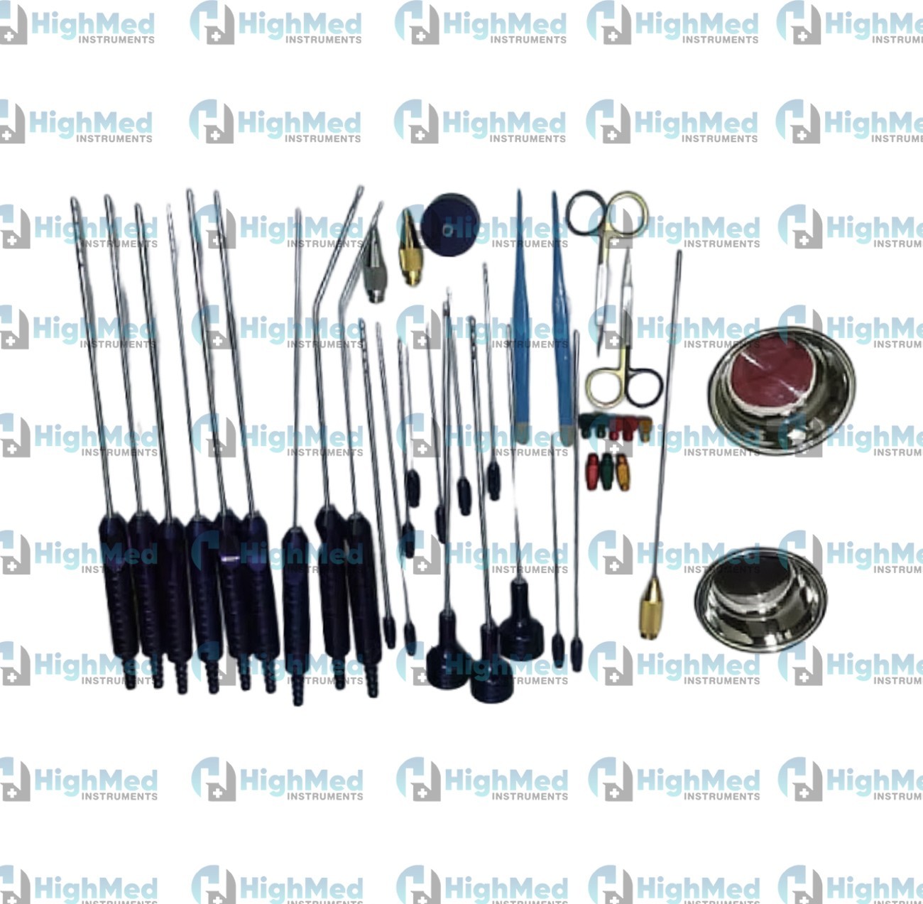 Liposuction cannulas Set of 40 pcs for face and neck surgery