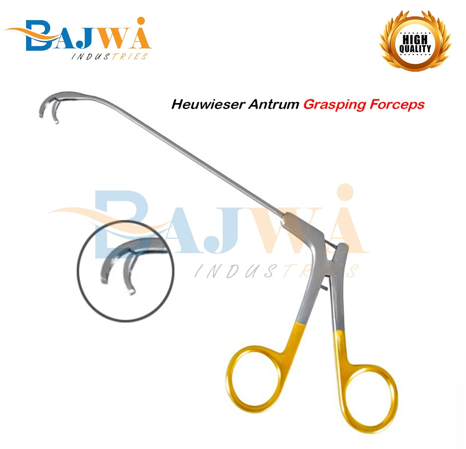 Heuwieser Antrum Grasping Forceps Used for Rhinology ENT Surgery Working length