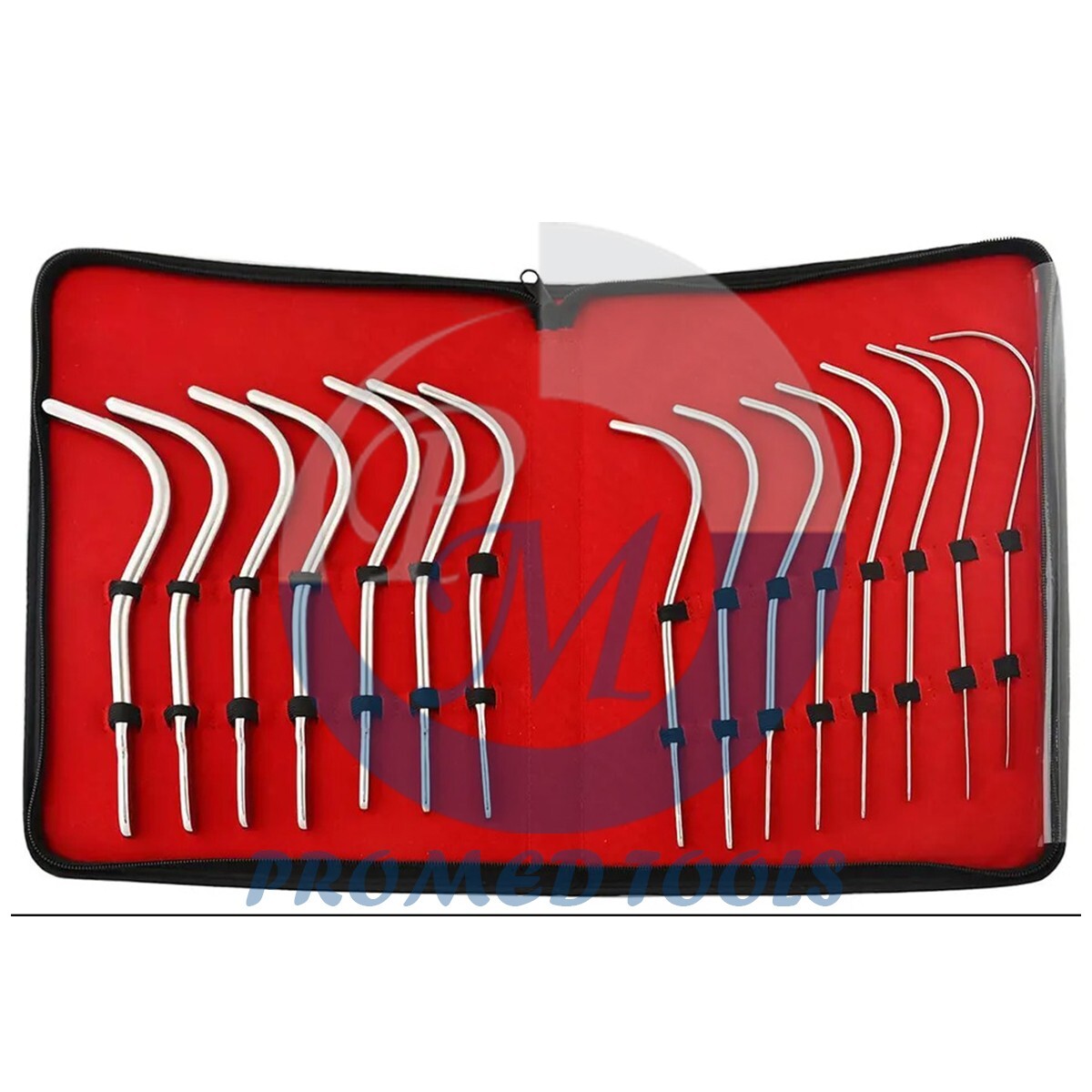 Guyon Urethral Sound Kit Medical Grade Surgical Steel 15Pcs Set