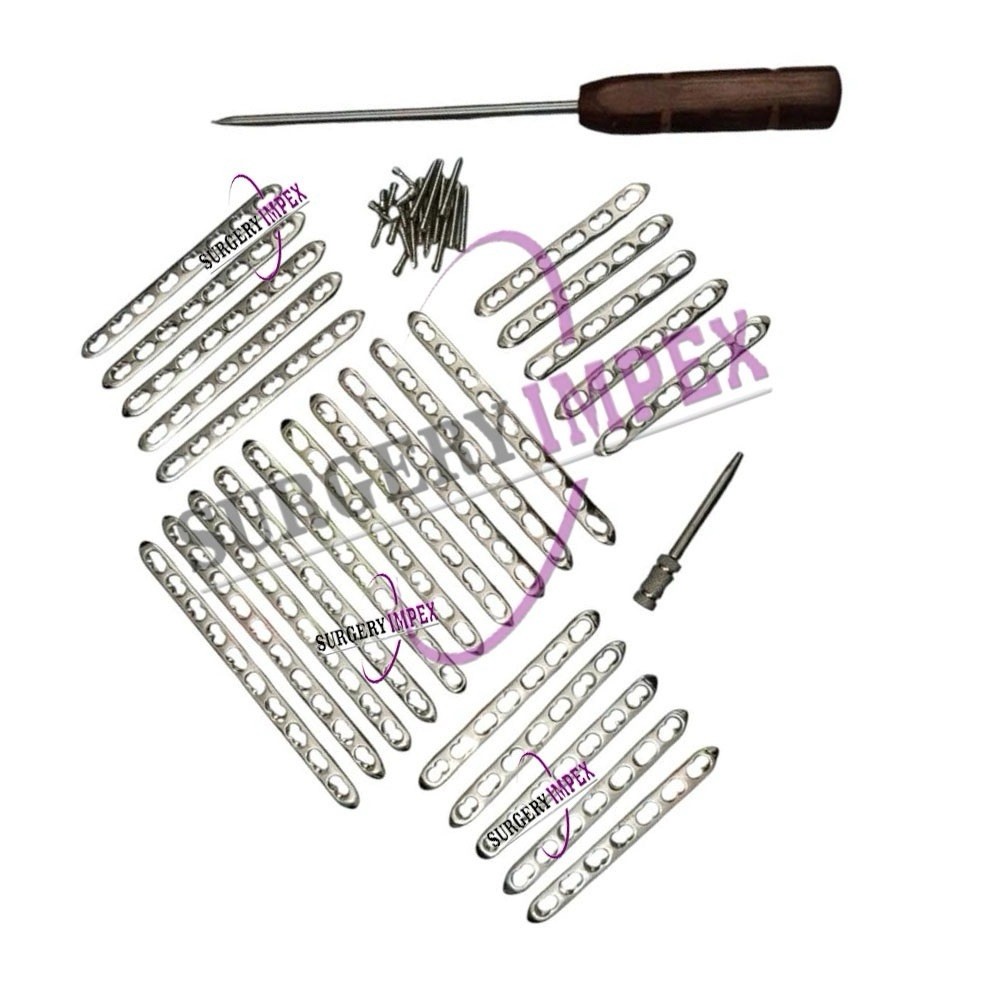 Locking Small Fragment 3.5MM Plates 6 To 10 Holes With LCP Screws 127 Pcs SS