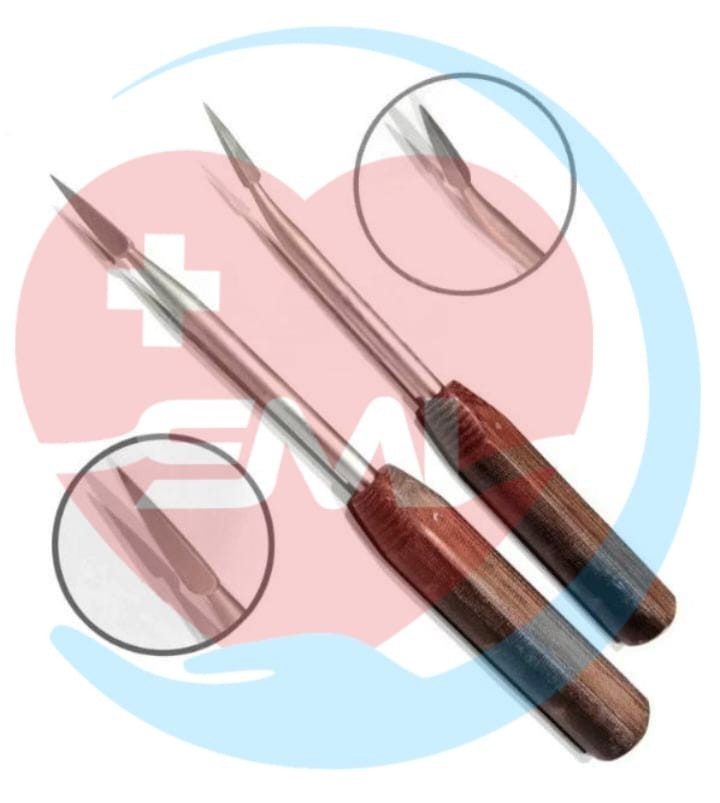 Bone Awl Curved & Straight With Fiber Handle Orthopedic Instruments 10 Pcs