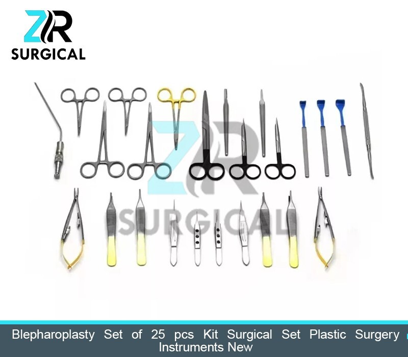 Blepharoplasty Set of 25 pcs Kit Surgical Set Plastic Surgery Instruments New