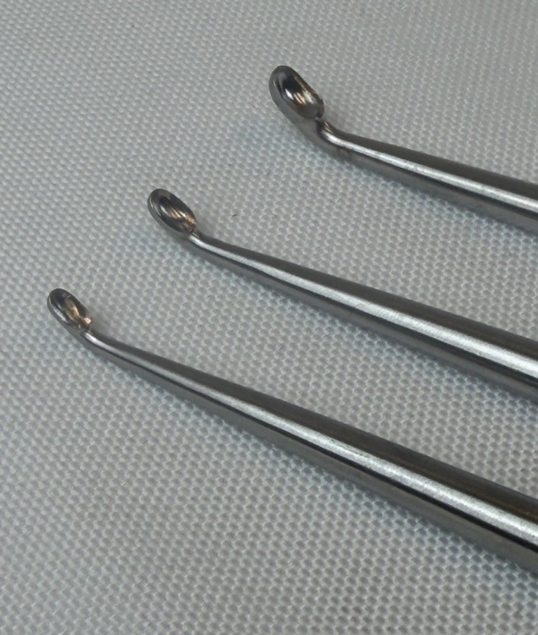 Set of 9 Millennium 9″ Brun Bone Curettes Reverse & Forward Angle Straight Neuro