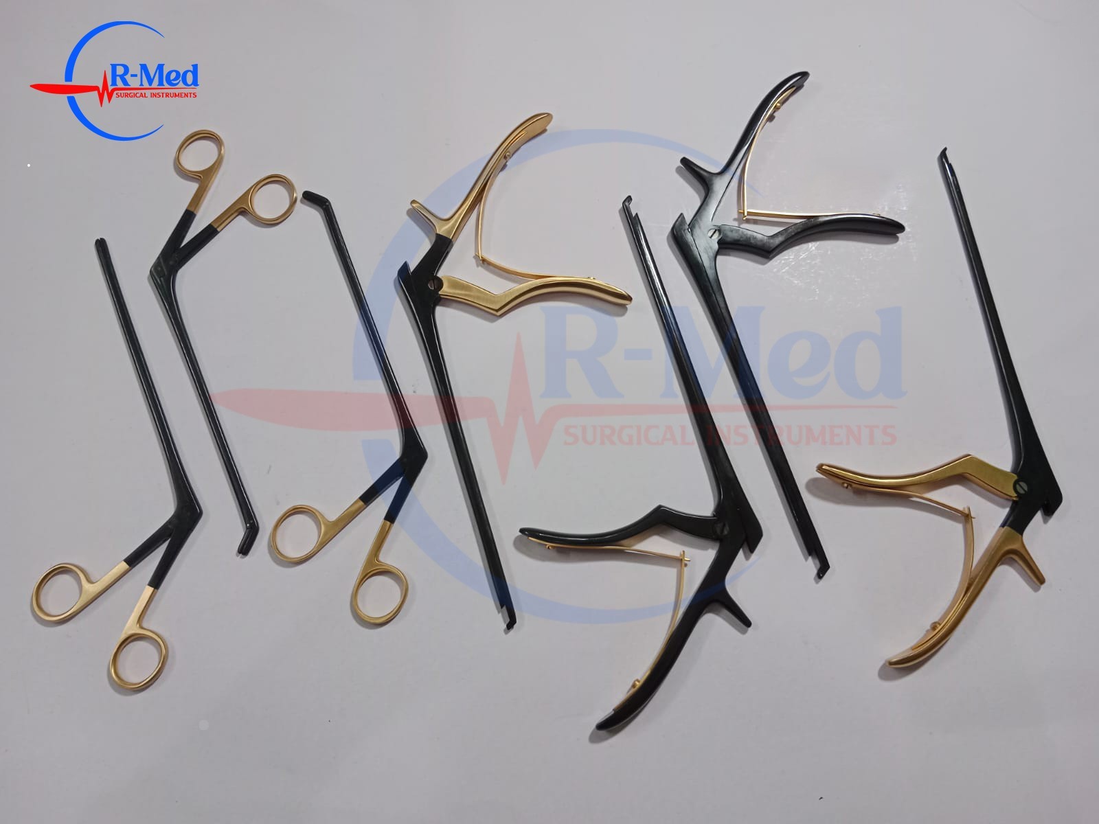 Codman karison & Cushing pituitary rongeurs surgical orthopedic black gold 7 PCs
