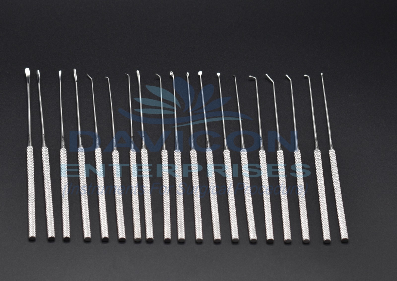 Rhoton Micro Dissector Set 19 PCS | Neurosurgery Microsurgical Instruments Set