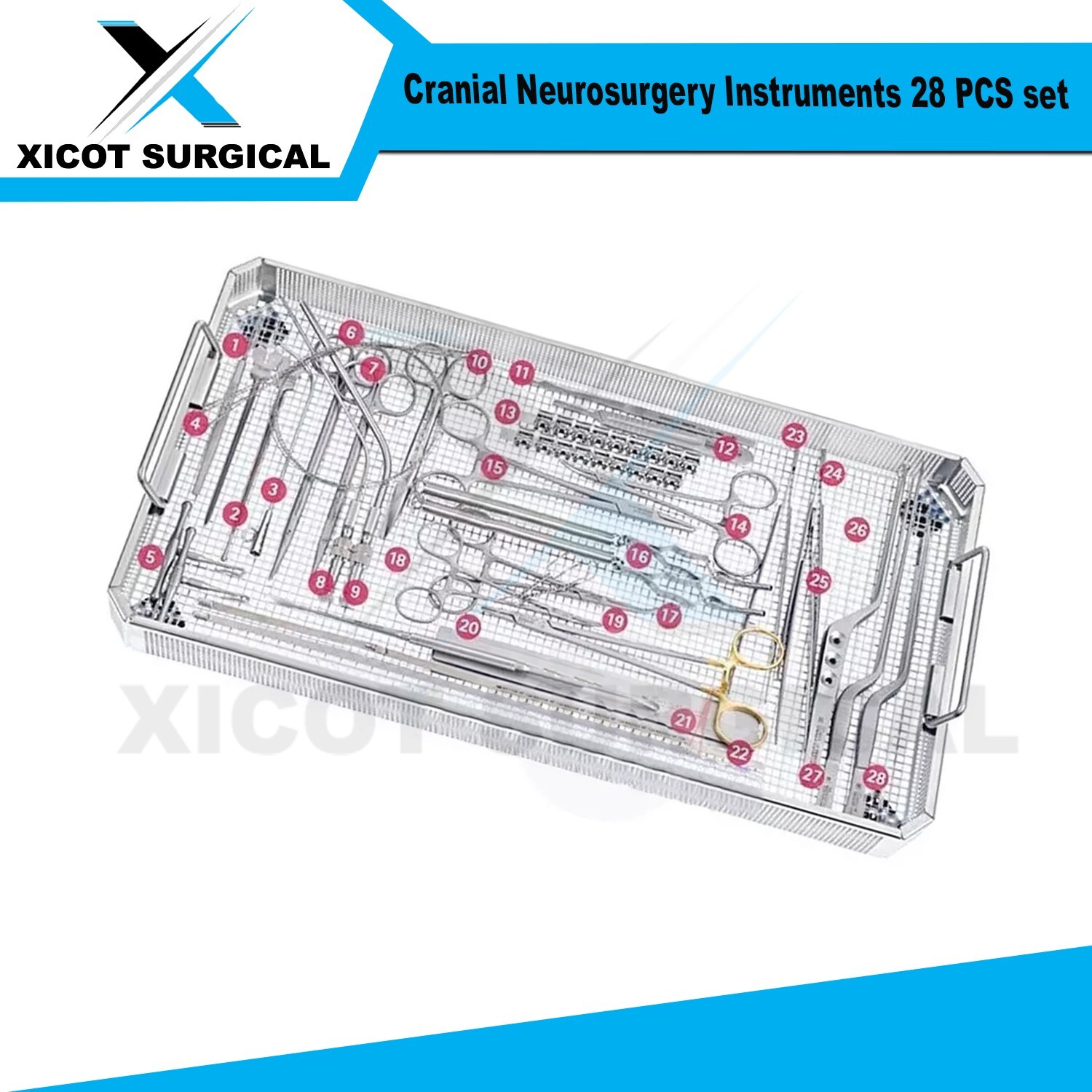 Cranial Neurosurgery Instruments 28 PCS set