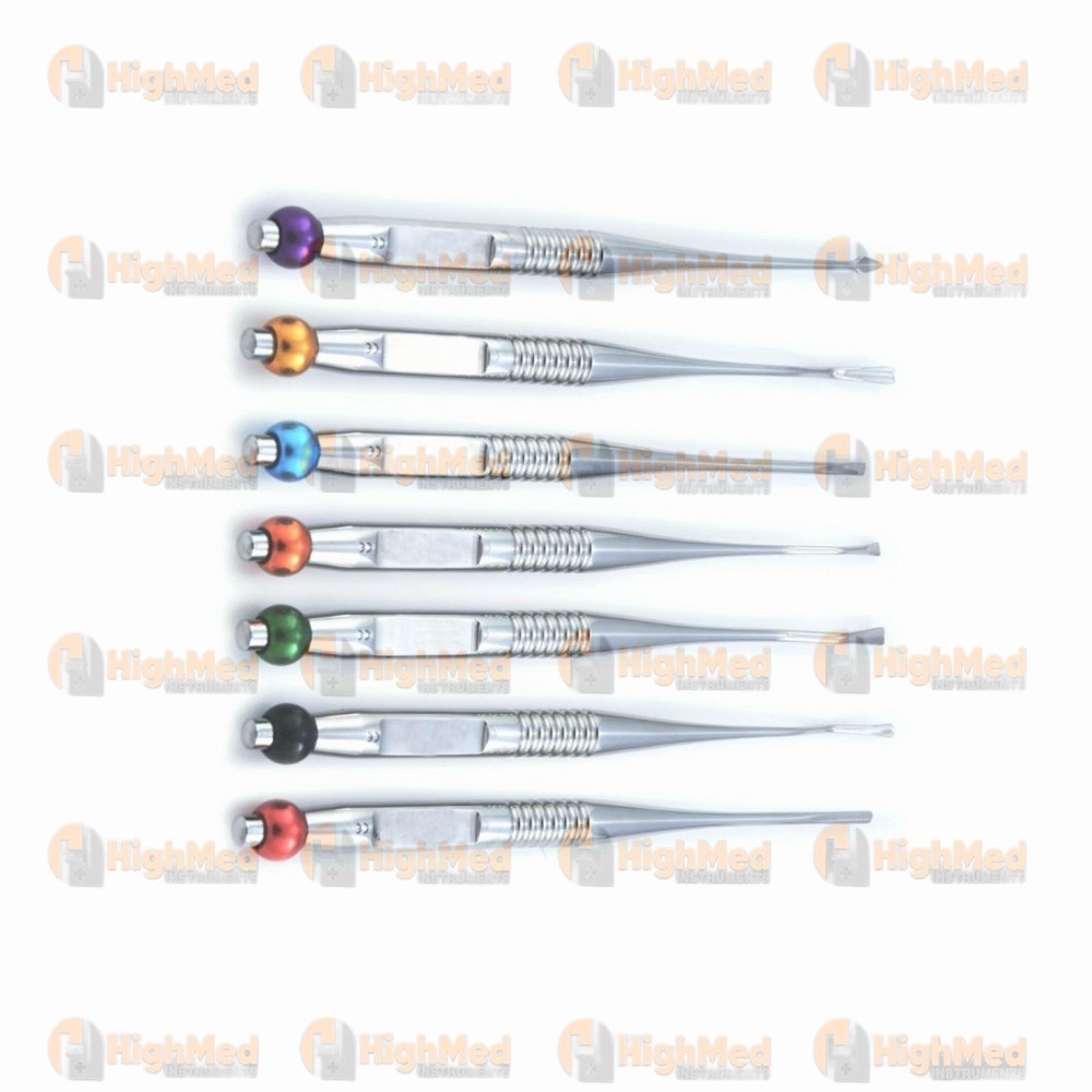Luxating Elevators PDL Precise Tips Dental Surgical Veterinary 7 Pcs
