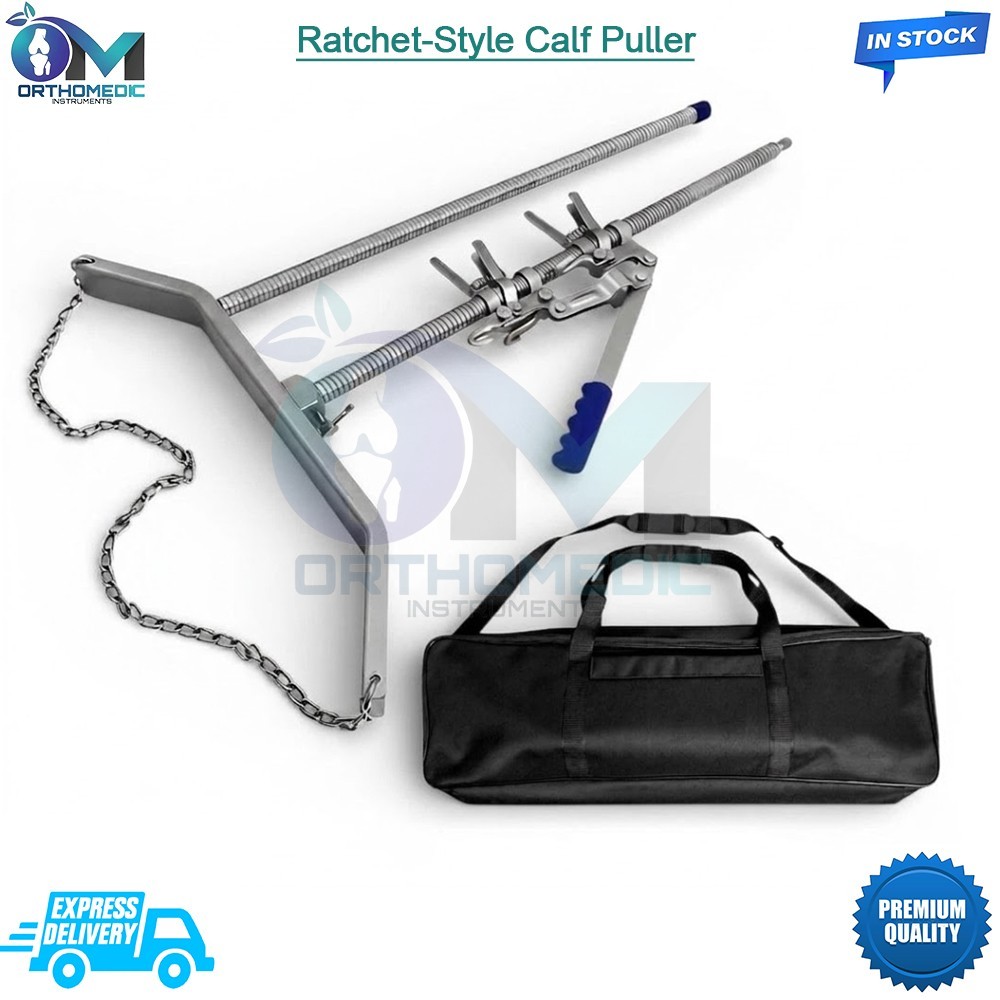 Ratchet-Style Calf Puller 65 Birthing Calving Veterinary Supplies W Zipper Bag