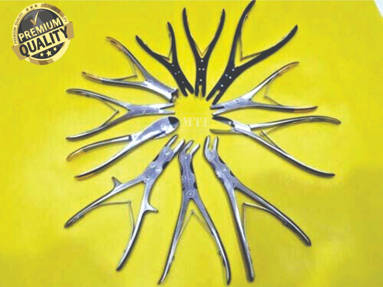 Basic Orthopedic Pin, Wire, Cut, Bone Rongeurs, Ruskin Forceps Set of 11 Pcs