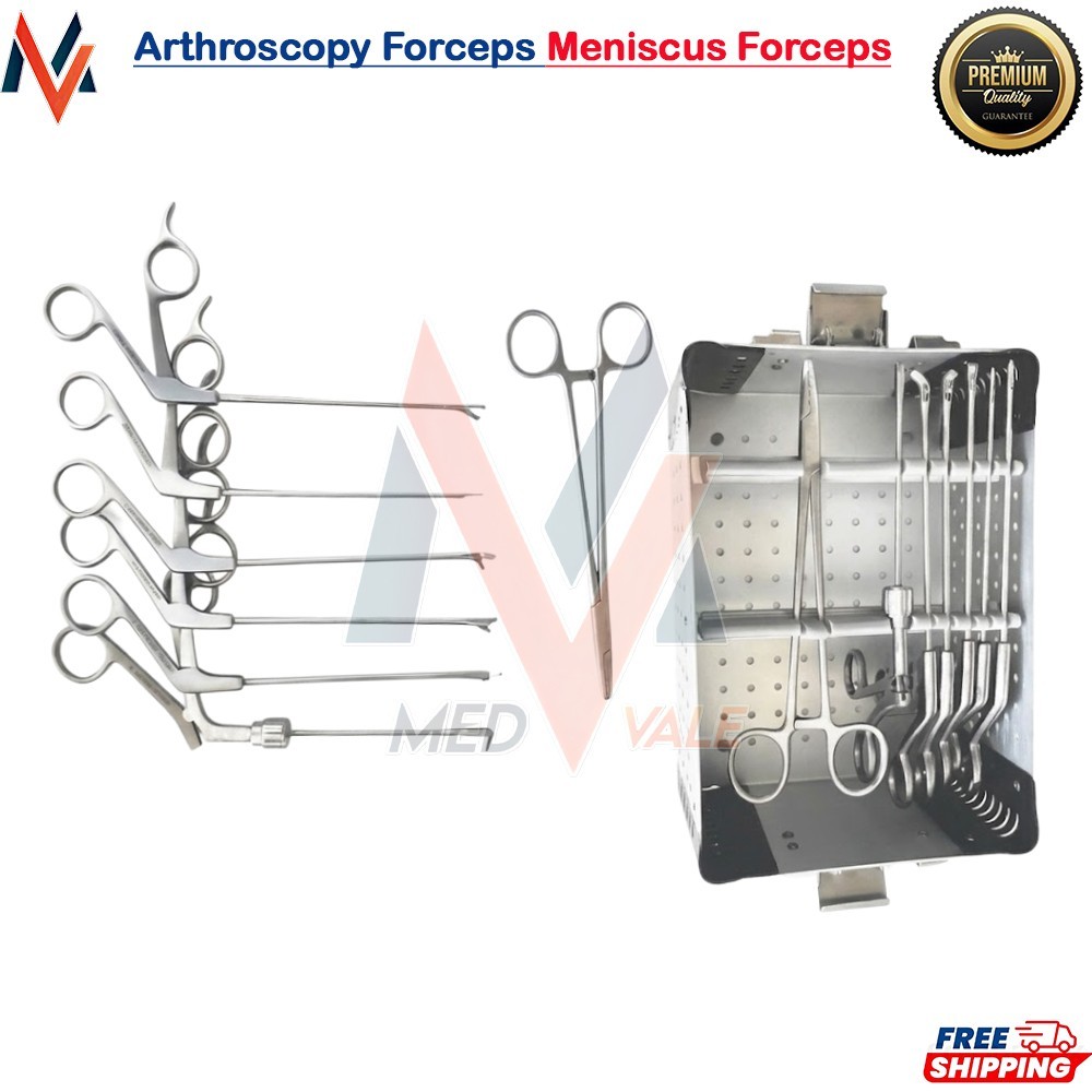 Arthroscopy Forceps Meniscus Forceps Set of 7 Pcs With Box Knee Orthopedic A+