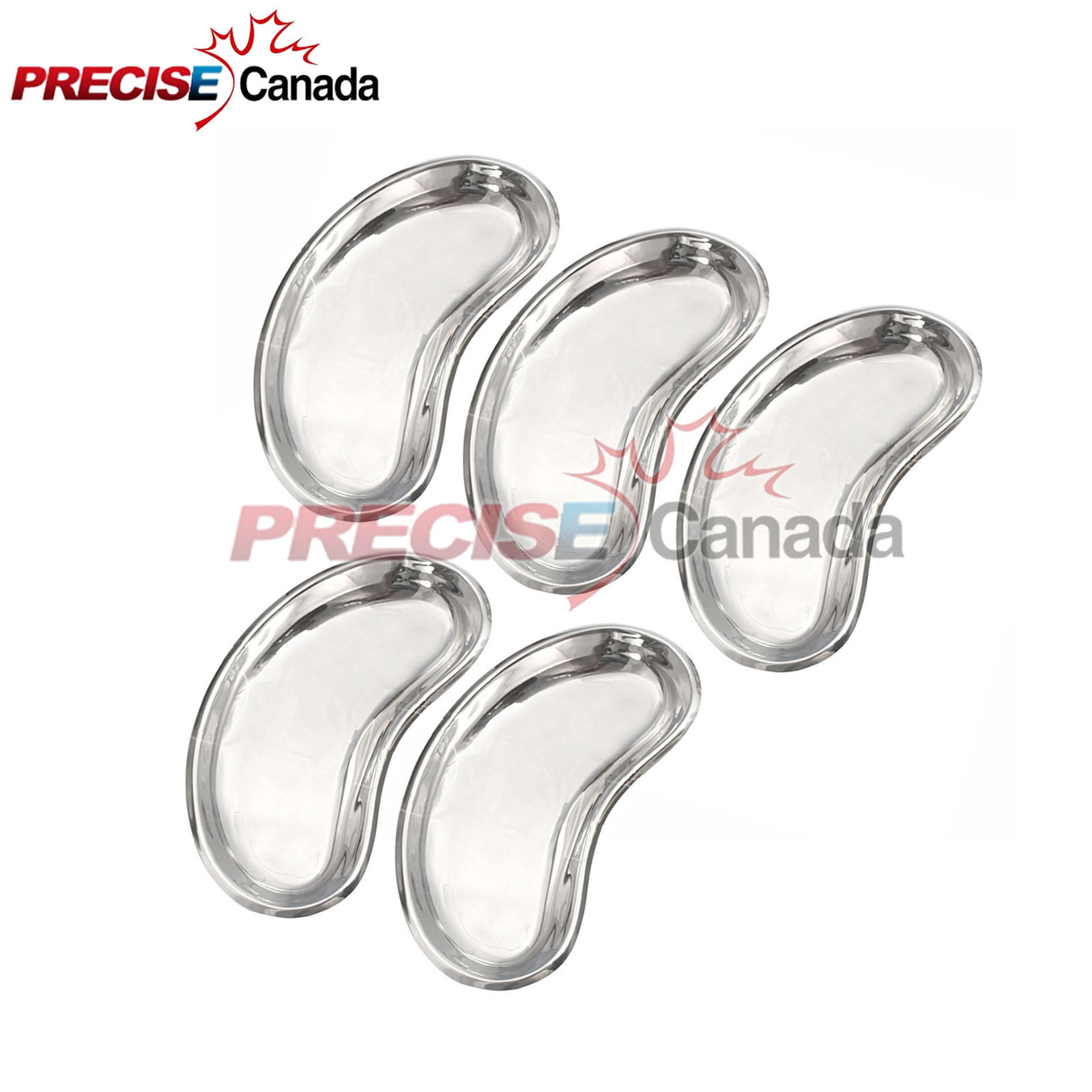 SET OF 5 8″ KIDNEY BOWL BASIN TRAY SURGICAL DENTAL