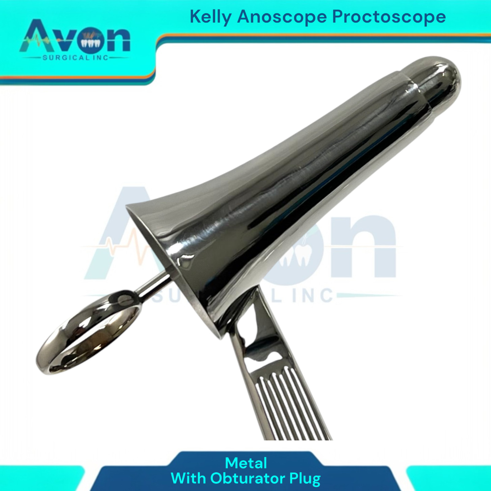 Kelly Proctoscope Anoscope Rectal Speculum with Obturator Plug OBGYN Instrument