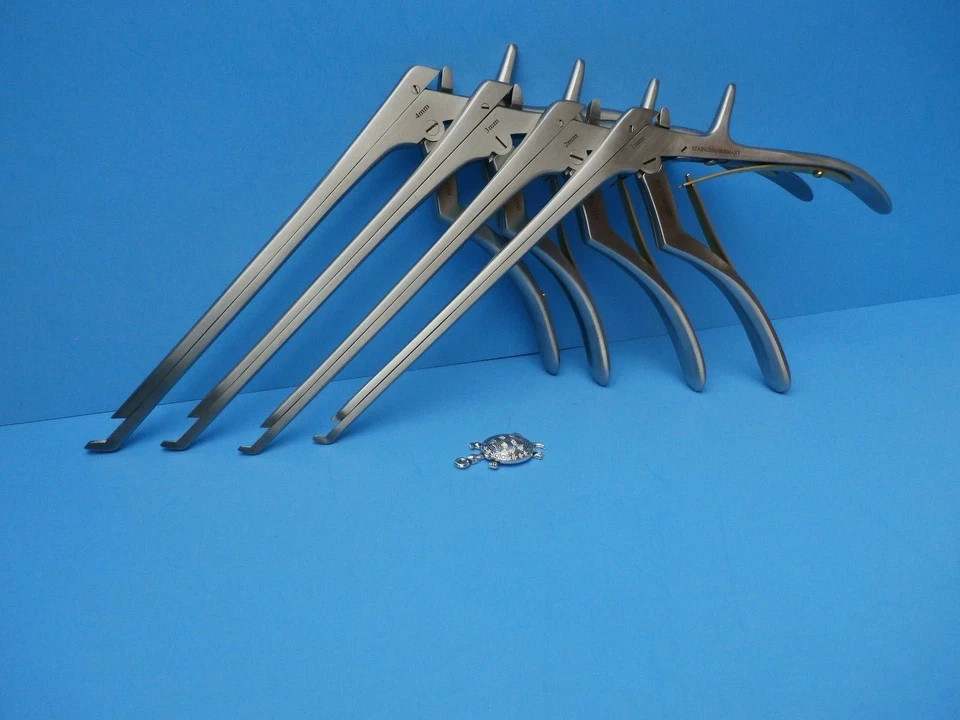 KERRISON Rongeurs 8” 1,2,3, 4mm, up 45° Surgical Orthopedic Instrument 4 PC A+