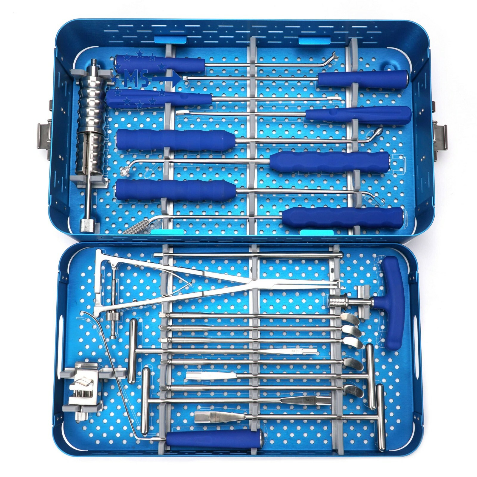 TLIF PEEK CAGE INSTRUMENT SET ONLY FOR SPINAL SURGERY. WEIGHT 12KG, WITH VIDEO.