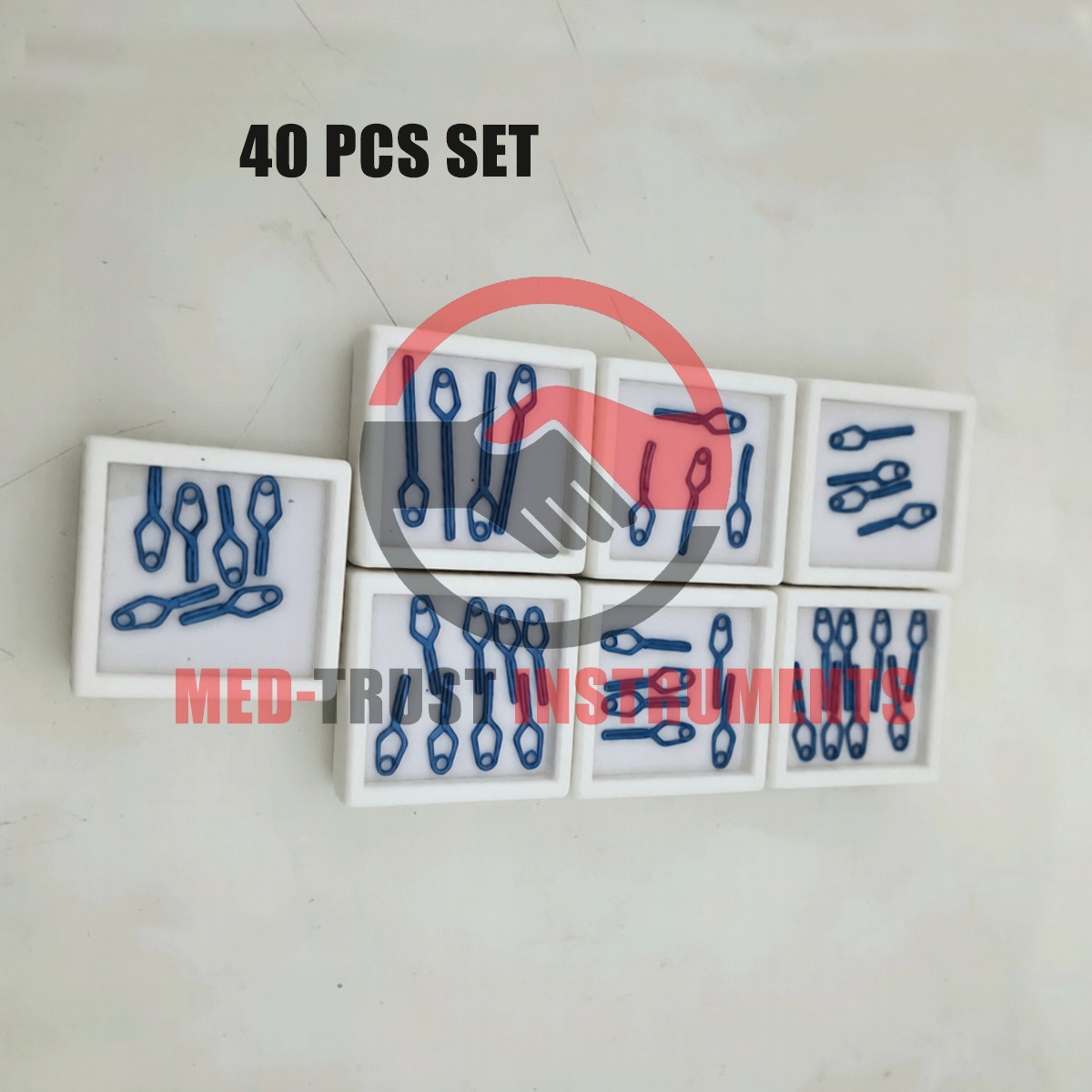 YASARGIL Aneurysm Titanium Clips Neurosurgery Instruments Set Of 40 PCS