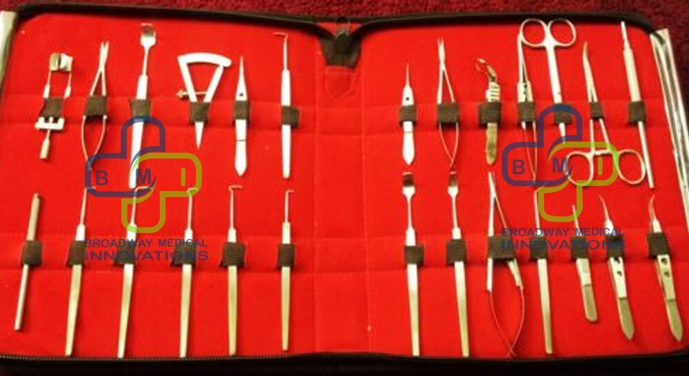24 PC O.R GRADE OPHTHALMIC EYE MICRO SURGERY SURGICAL INSTRUMENTS KIT