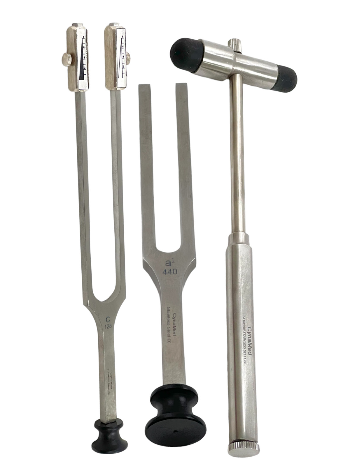 New German Rydel Seiffer Tuning Fork Set of 3 Neurology ENT Surgical Instruments
