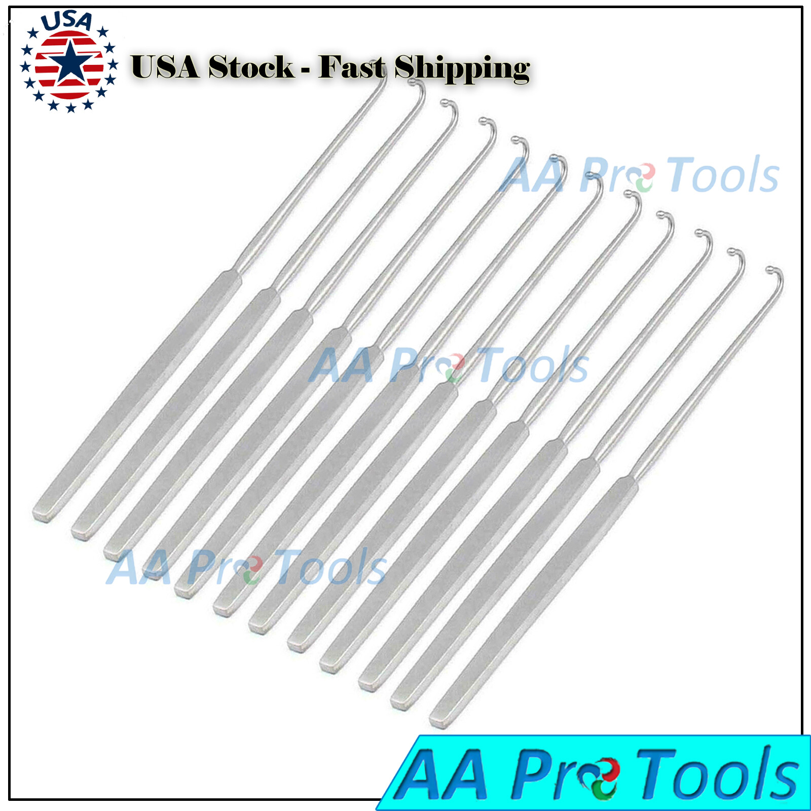 12 Spay Snook Hook Veterinary Surgical Instruments Stainless Steel New