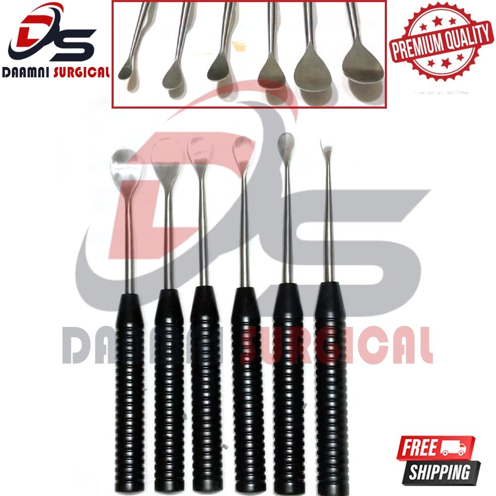 Cobb Elevator Spine Set Surgical Orthopedic Instruments Set of 6 Pcs Black Color