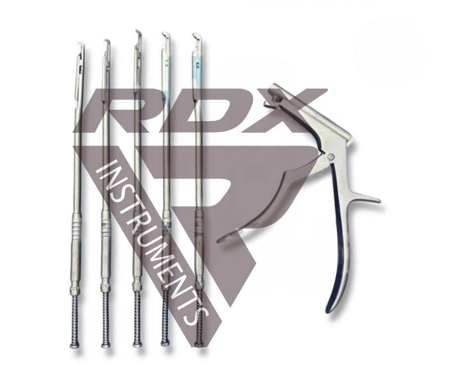 Interlaminar Kerrison Rotating Rongeur Set Spine Surgery Orthopedic Instruments