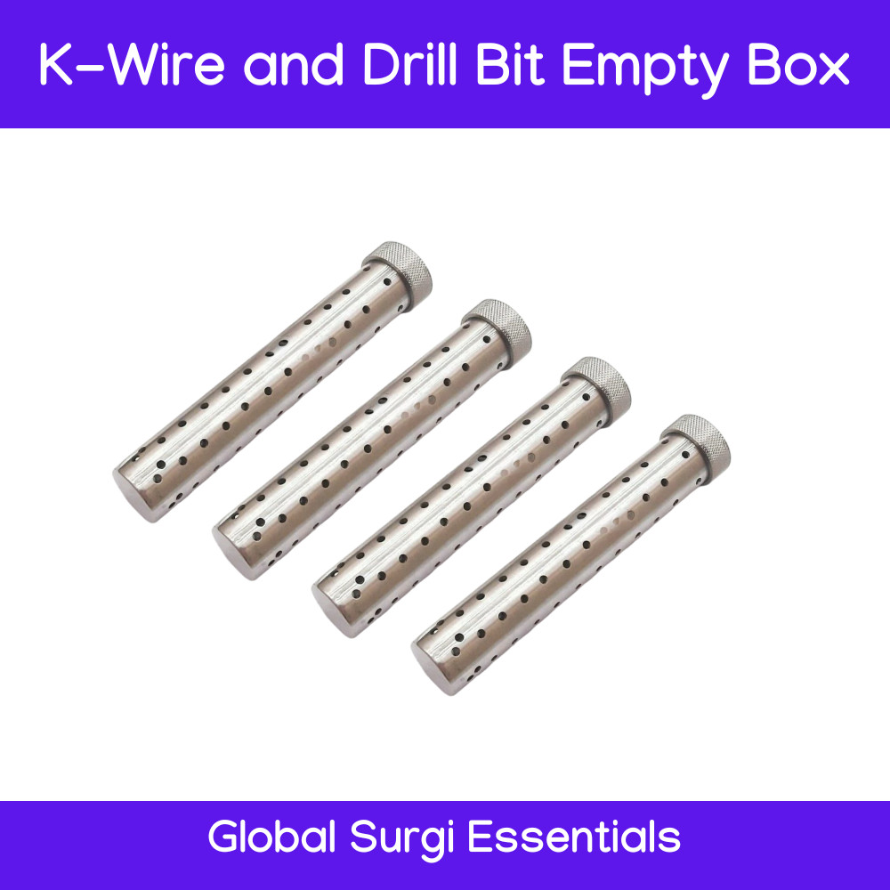 Orthopedic K-Wire & Drill Bit Container – 6-inch Kirschner Pin Sterilization Box